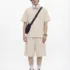C-7603 Heavyweight Waffle Knit Short Sleeve 330GSM T-Shirt