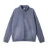 C-265 Fleece Lined Monkey Wash Half-Zip Stand-Up Collar Sweatshirt