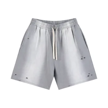 C-HL7709 Ripped Monkey Wash Shorts