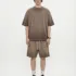 C-HL1237+1238 Heavyweight Washed Vintage Casual Two-Piece Set