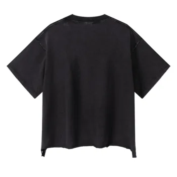 C-S26004 Distressed Raw Hem Washed Vintage 270GSM T-Shirt