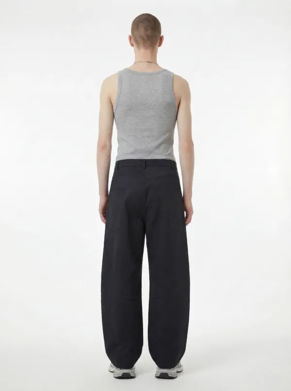 C-S26010 Multi-Pocket Wide-Leg Woven Cargo Trousers