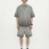 C-HL1237+1238 Heavyweight Washed Vintage Casual Two-Piece Set