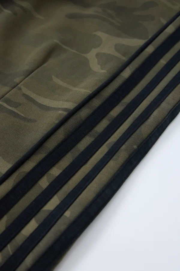 C-S26014 Heavyweight Camouflage Patchwork Drawstring Wide-Leg Pants