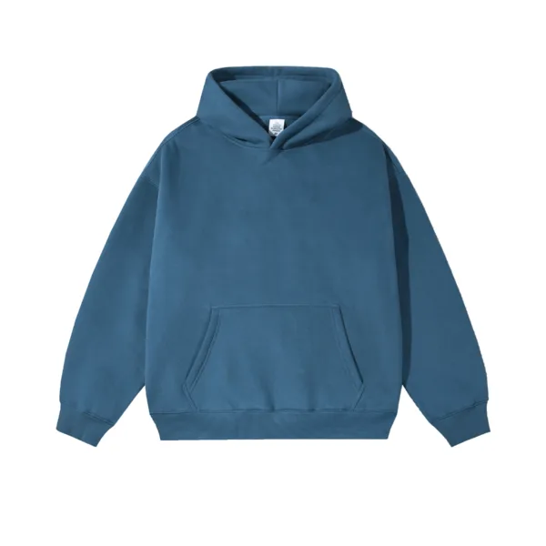 C-HL23807 Fleece-Lined Thickened Loose-Fit Hooded Sweatshirt