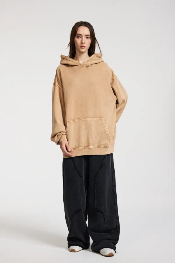 C-HL1215 High Street Heavyweight Batik Washed Vintage Hoodie