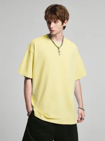 C-HL6612 Basic Short Sleeve T-Shirt in FOG Color 275GSM
