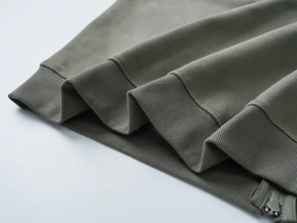 C-HL23805 Fleece-Lined Thickened Loose-Fit Zip-Up Hooded Sweatshirt