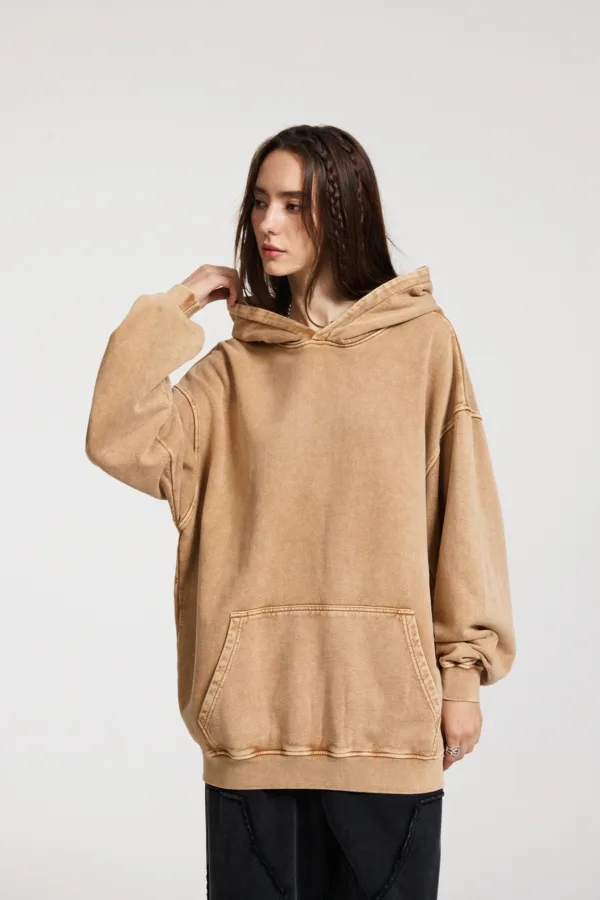 C-HL1215 High Street Heavyweight Batik Washed Vintage Hoodie