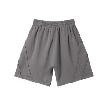 C-S26008 Vintage Washed Striped Sports Shorts