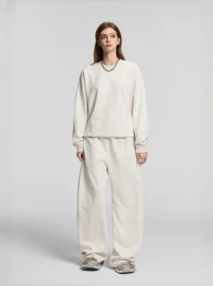 C-6807 + C-6808 Heavyweight Distressed Ripped Vintage Wash Fleece Hoodie Two-Piece Set