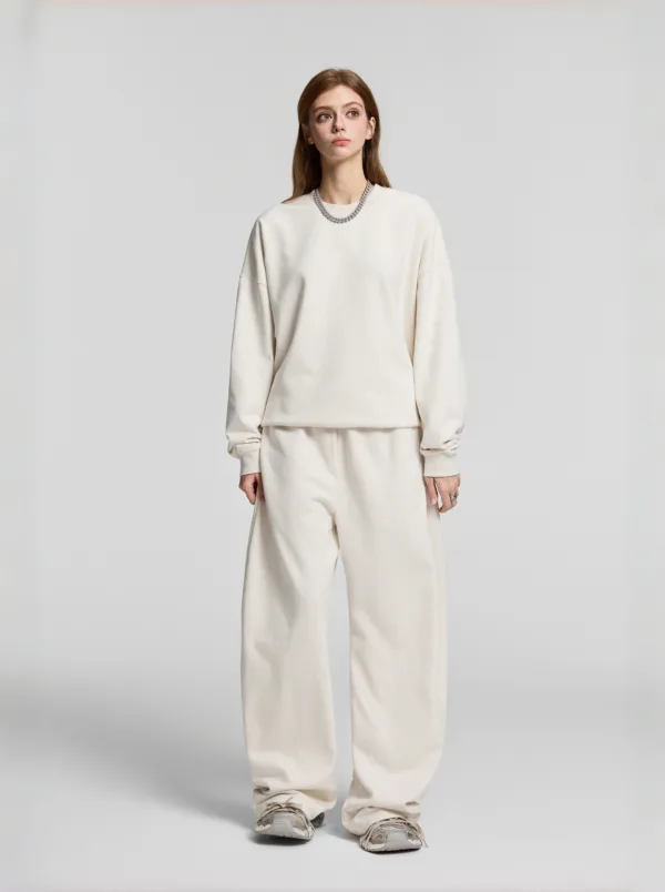 C-6807 + C-6808 Heavyweight Distressed Ripped Vintage Wash Fleece Hoodie Two-Piece Set