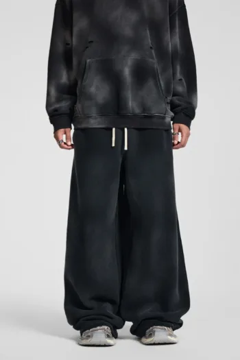 C-1236 Distressed Ripped Washed Baggy Sweatpants