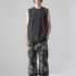 C-HL2424 Distressed Batik Raw Edge Tank Top 230GSM