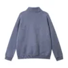 C-265 Fleece Lined Monkey Wash Half-Zip Stand-Up Collar Sweatshirt