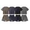 C-S26009 + S26008 Retro Striped Washed Co-ord Set