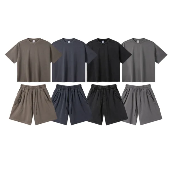 C-S26009 + S26008 Retro Striped Washed Co-ord Set