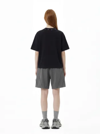 C-S26005 Vintage Washed Crew Neck Rivet 285GSM T-Shirt