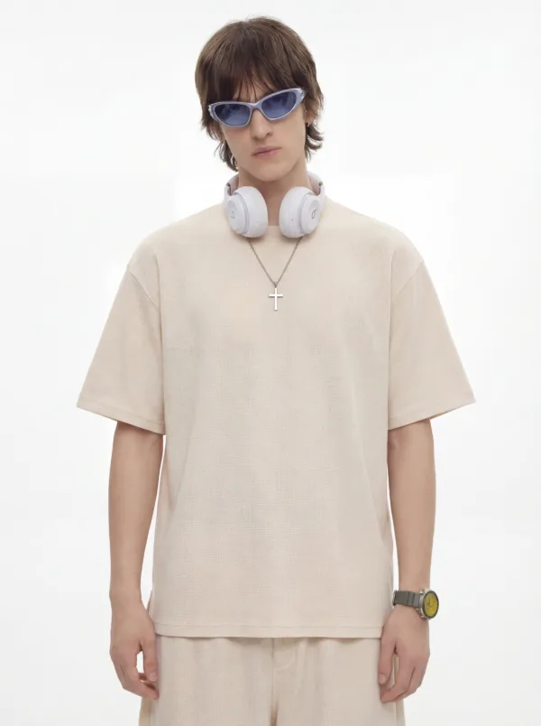 C-7603 Heavyweight Waffle Knit Short Sleeve T-Shirt