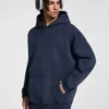 C-HL23807 Fleece-Lined Thickened Loose-Fit Hooded Sweatshirt