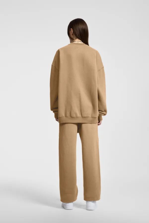 C-HL23803 Fleece-Lined Thickened Loose Crewneck Sweatshirt