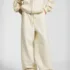 C-90989 Raw Hem Tape Spliced Loose Straight Casual Trousers