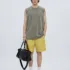 C-HL2424 Distressed Batik Raw Edge Tank Top 230GSM