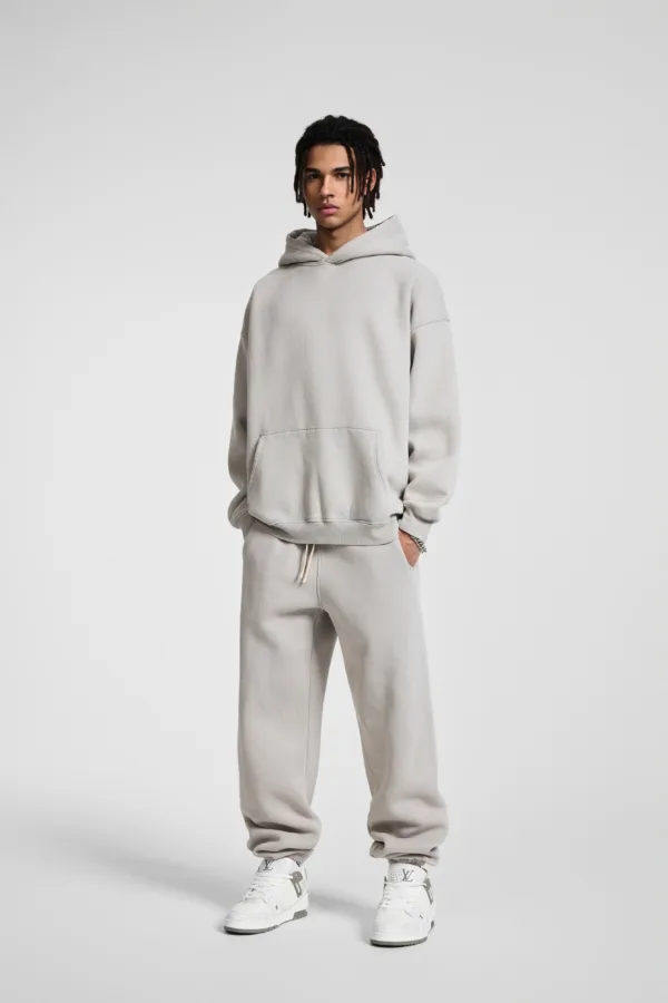 C-23842 + C-23843 Batik Wash Vintage Distressed Fleece Hoodie Two-Piece Set