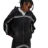 C-HL1227 Monkey Wash Color-Blocked Woven Tape Zip-Up Hoodie