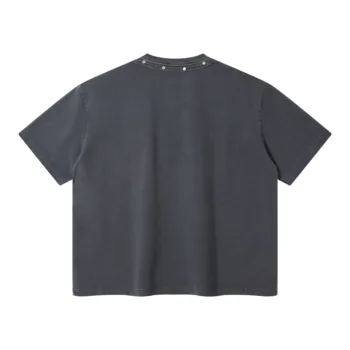 C-S26005 Vintage Washed Crew Neck Rivet 285GSM T-Shirt