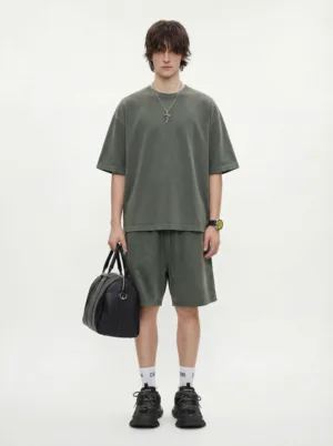 C-K1158 + K1159 Heavyweight Vintage Washed Relaxed Casual Set