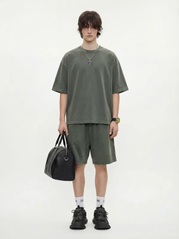 C-K1158 + K1159 Heavyweight Vintage Washed Relaxed Casual Set