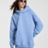 C-HL23807 Fleece-Lined Thickened Loose-Fit Hooded Sweatshirt