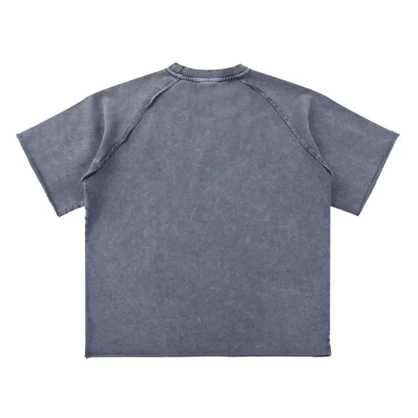 C-HL1243 Batik Raglan Raw Hem T-Shirt