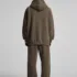 C-1305 + C-1306 Pigment Wash Stir-Fried Snowflake Vintage Distressed Fleece Hoodie Two-Piece Set