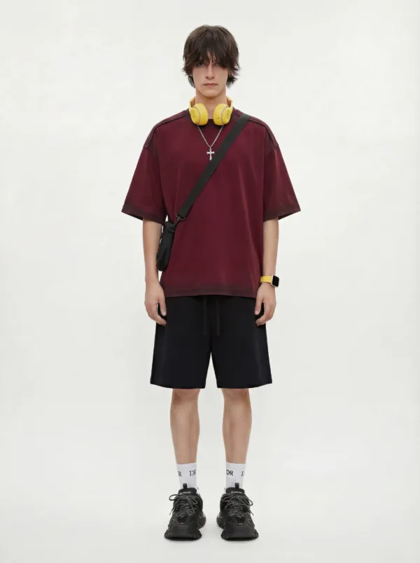 C-HL1234 Spray-Dyed Washed Distressed T-Shirt