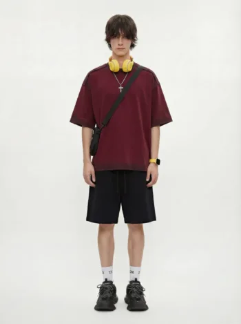 C-HL1234 Spray-Dyed Washed Distressed 250GSM T-Shirt