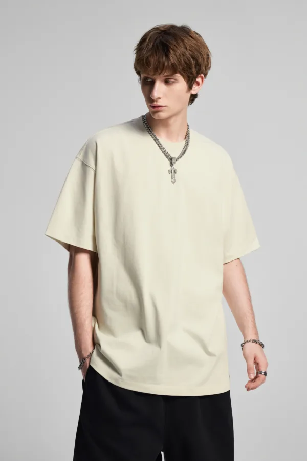 C-HL6612 Basic Short Sleeve T-Shirt in FOG Color
