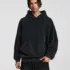 C-1255 Distressed Rivet Patchwork Pocket Hoodie