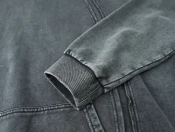 C-25277 High Street Patchwork Frayed Edge Distressed Hoodie