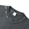 C-S26005 Vintage Washed Crew Neck Rivet T-Shirt