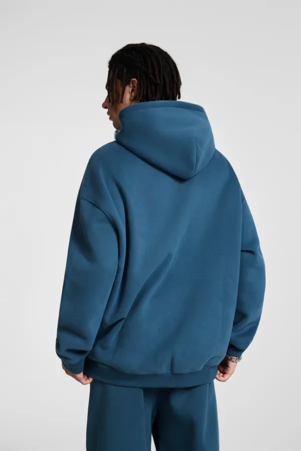 C-HL23807 Fleece-Lined Thickened Loose-Fit Hooded Sweatshirt