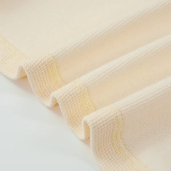 C-6605 + C-7601 Diamond Texture Waffle Fleece Hoodie Two-Piece Set