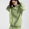 C-HL23807 Fleece-Lined Thickened Loose-Fit Hooded Sweatshirt