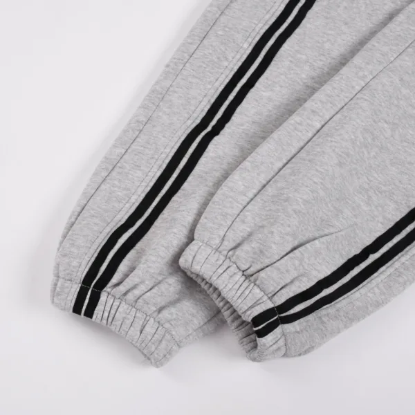 C-1221+1222 Stir-Fried Snowflake Color-Block Contrast Webbing Fleece Hoodie Se