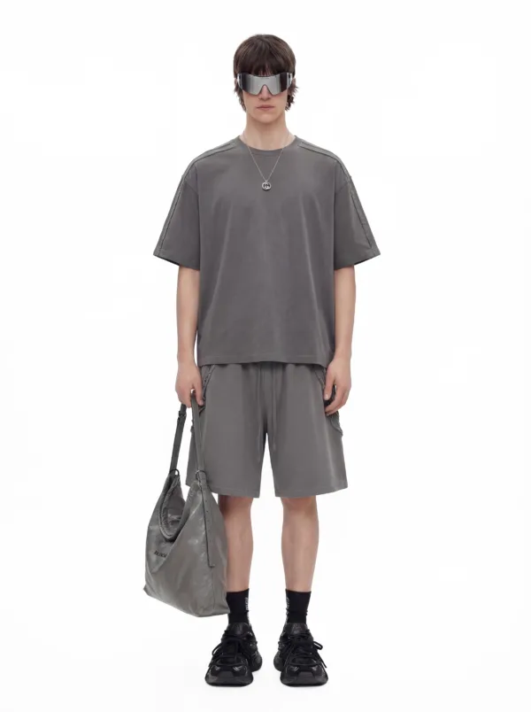 C-S26009 + S26008 Retro Striped Washed Co-ord Set