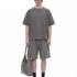 b67641e6 C-S26009 + S26008 Retro Striped Washed Co-ord Set