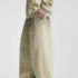 C-26021 Color Spray Washed Distressed Fleece Casual Trousers