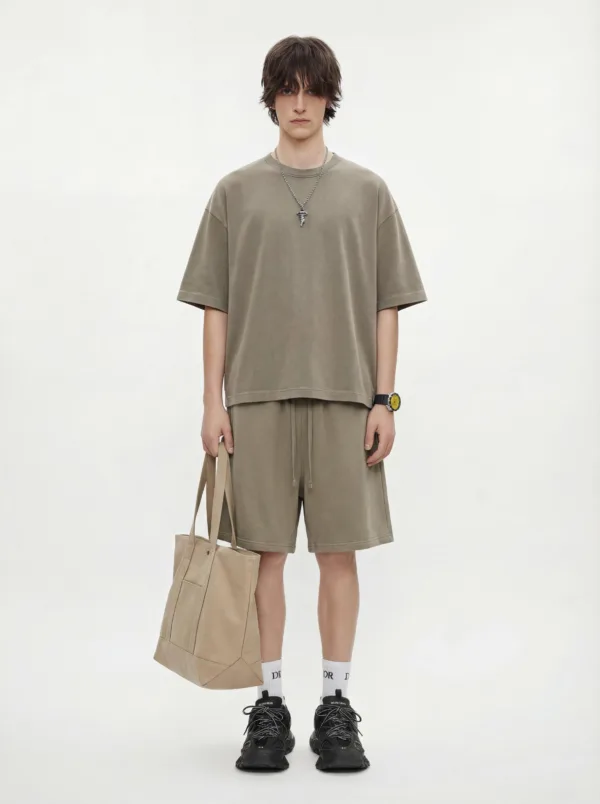 C-K1158 + K1159 Heavyweight Vintage Washed Relaxed Casual Set