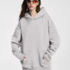 C-HL23807 Fleece-Lined Thickened Loose-Fit Hooded Sweatshirt